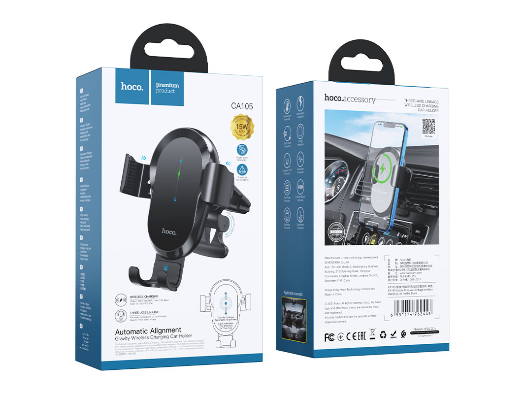 CARGADORES HOCO TIPO C INALAMBRICO   HOCO CARGADOR SOPORTE CA105 WIRELESS