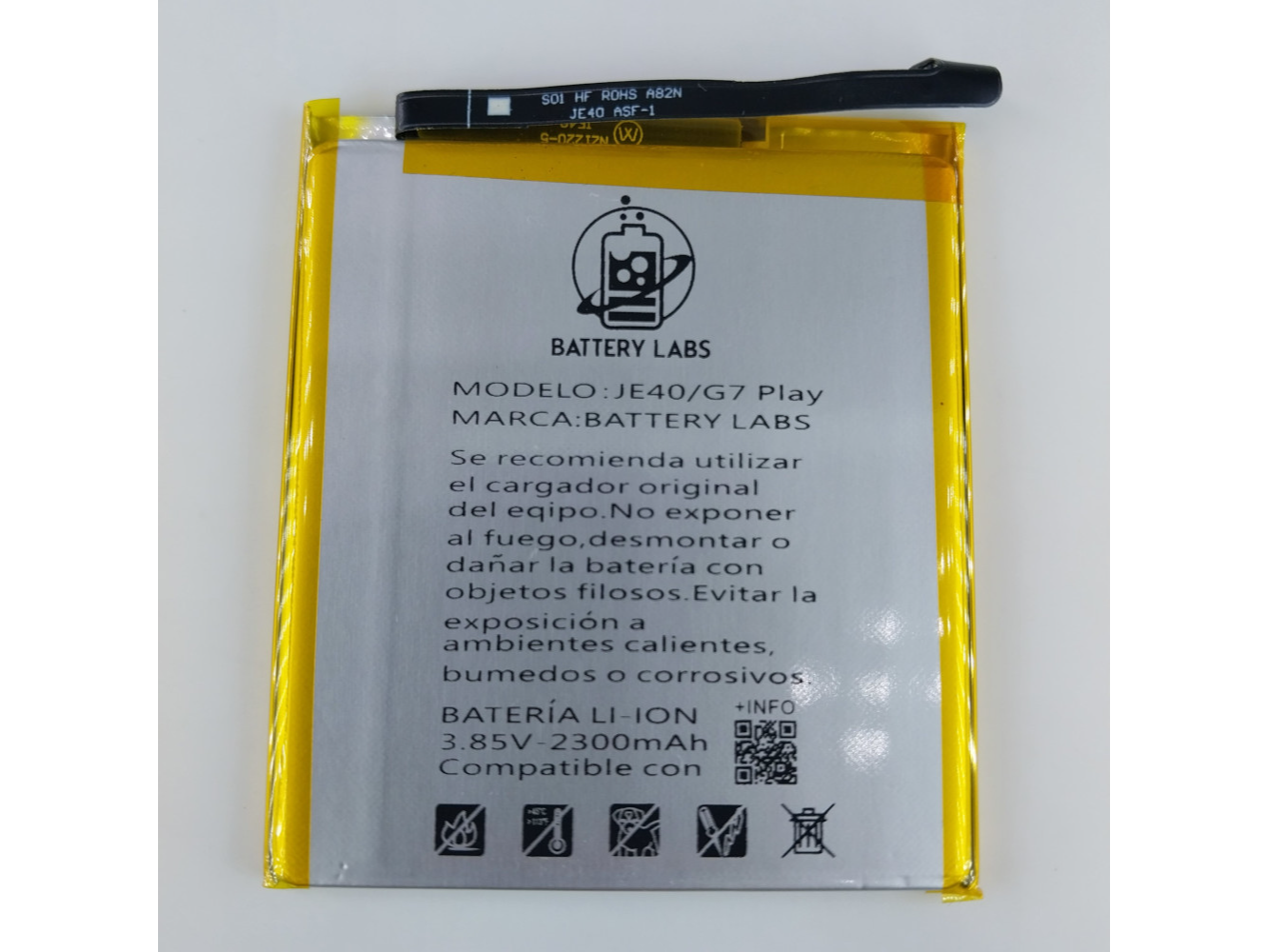 BATERIAS CELULARES BATTERY LABS MOT G7 PLAY XT1952 2300mAh  ORIGINAL