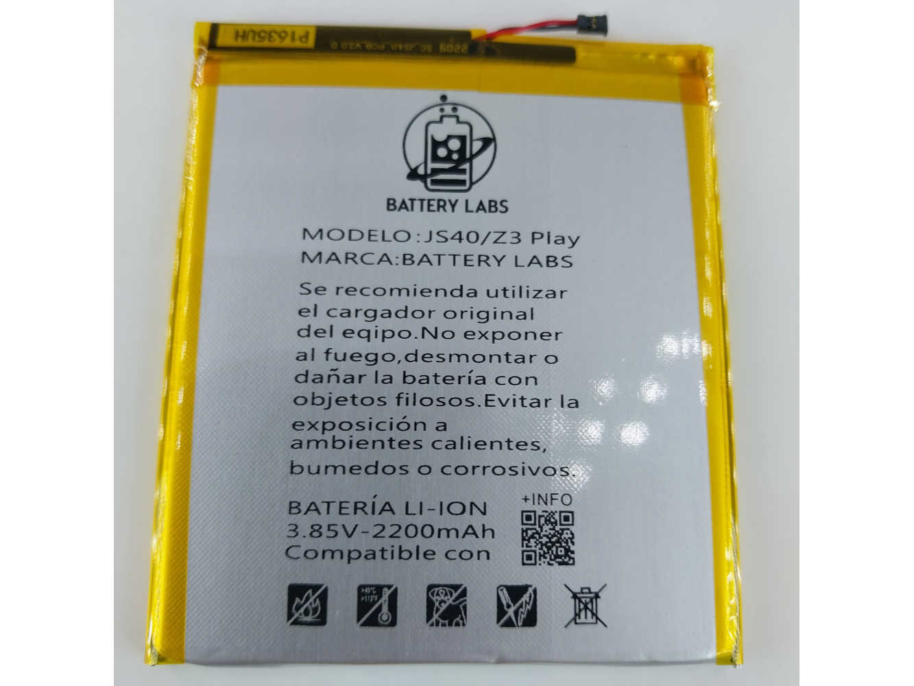 BATERIAS CELULARES BATTERY LABS MOT Z3 PLAY XT1929 2200mAh  ORIGINAL