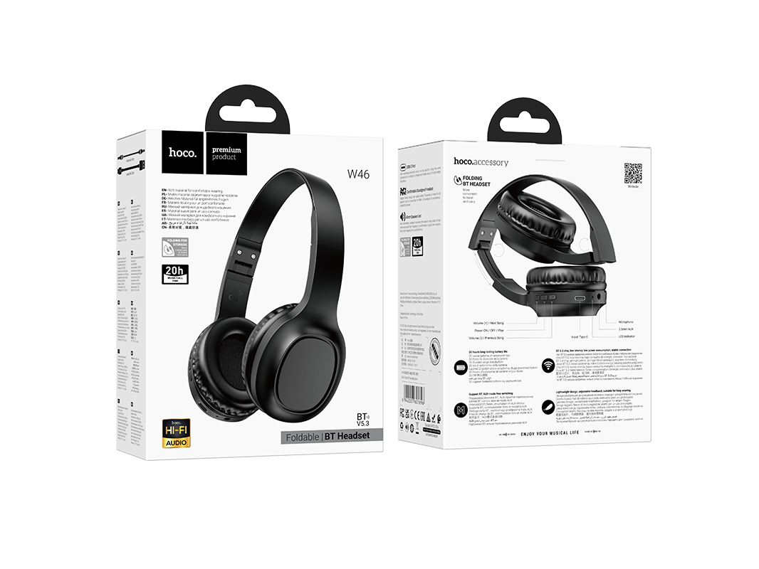 AURICULARES HOCO  W46 CHARM ONEAR BLUETOOTH NEGRO