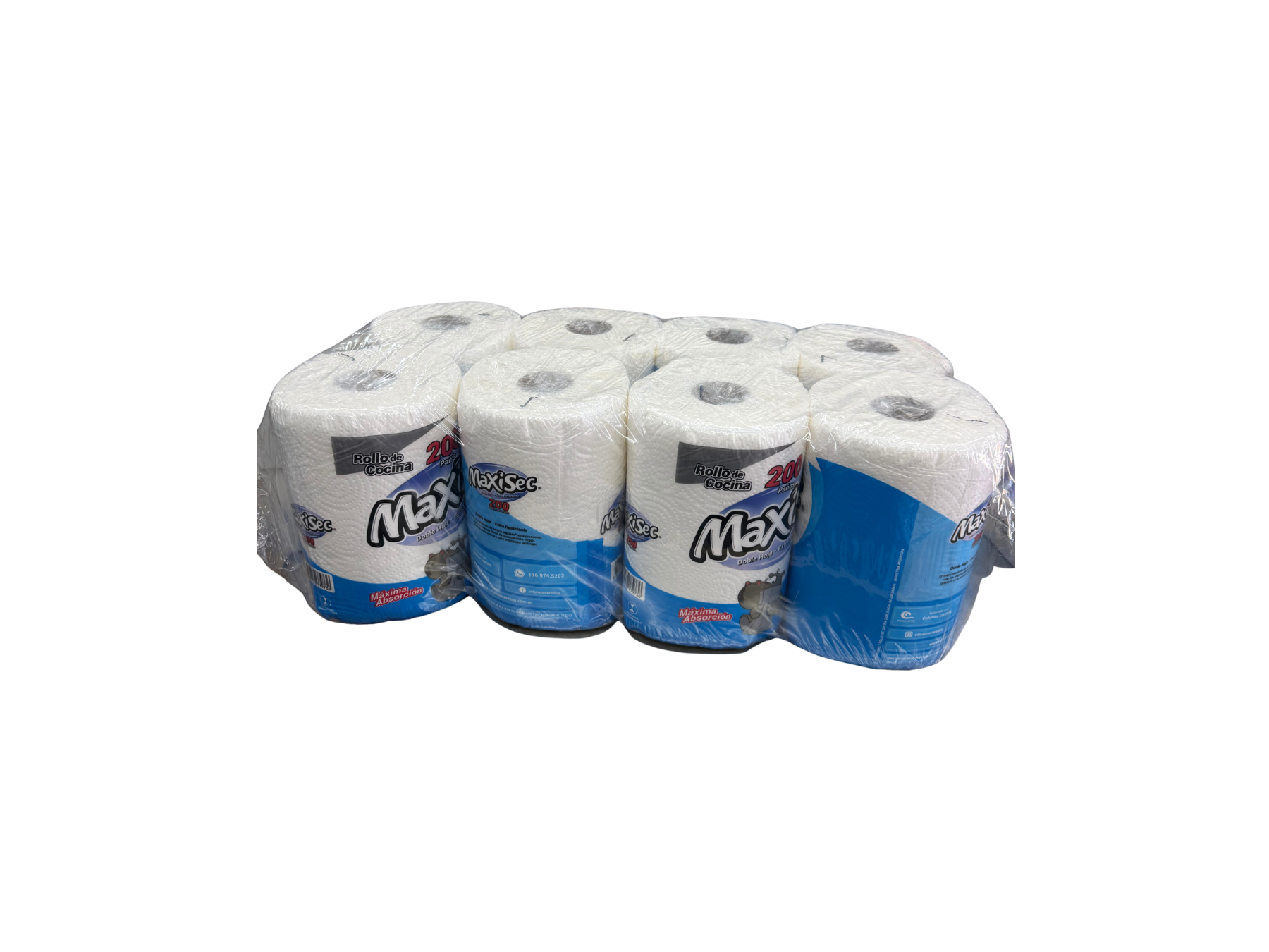 Rollos de cocina Maxisec 8x200 paños de Higia