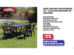 Super Combo Mesa Mas 6 Sillas