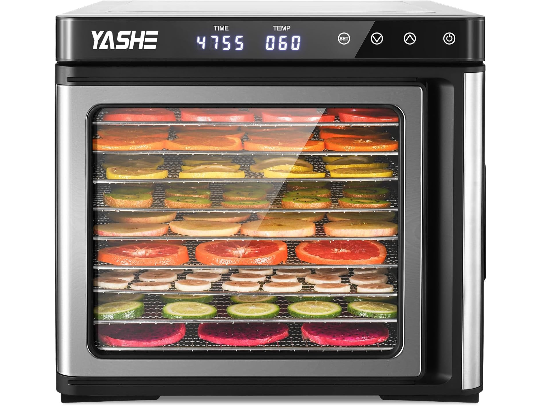 Deshidratadora de Alimentos YASHE – 1000 W | Acero Inoxidable