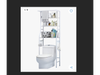 Mueble Organizador Baño Inodoro Rack Toilet 3 Estantes Metal Blanco Para armar