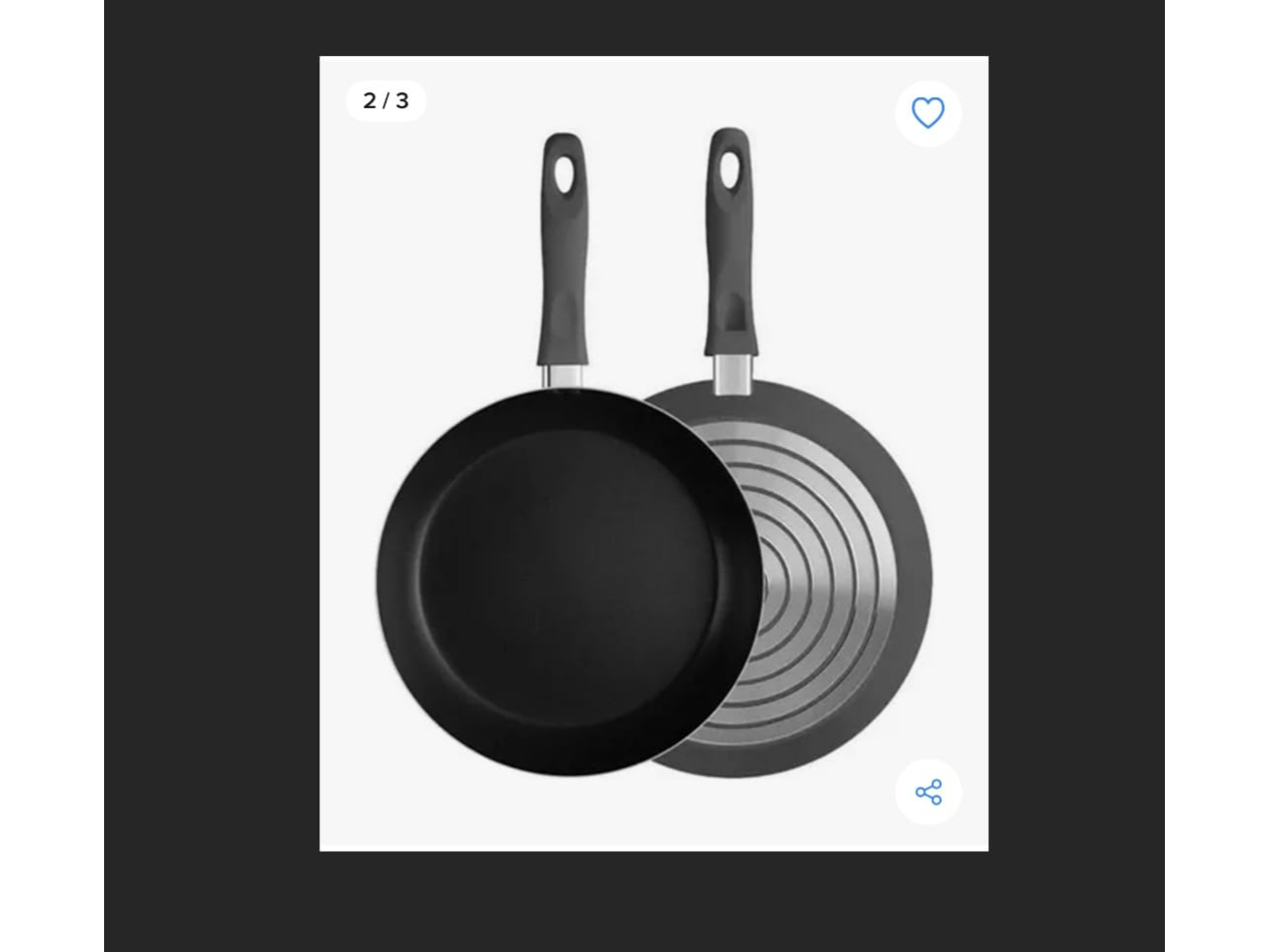 Sarten Fuego 24x4cm Aluminio C/antiadherente Pyrex Color Negro