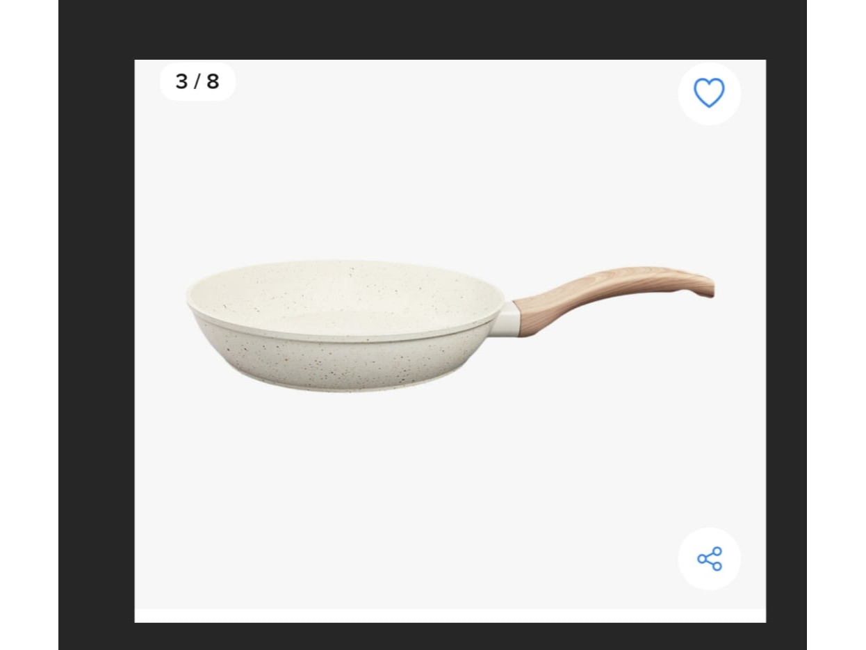 Sartén Inducción Antiadherente 22cm Granito Crema Carol