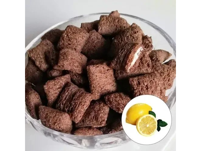 Almohaditas de chocolate rellenas de limón
