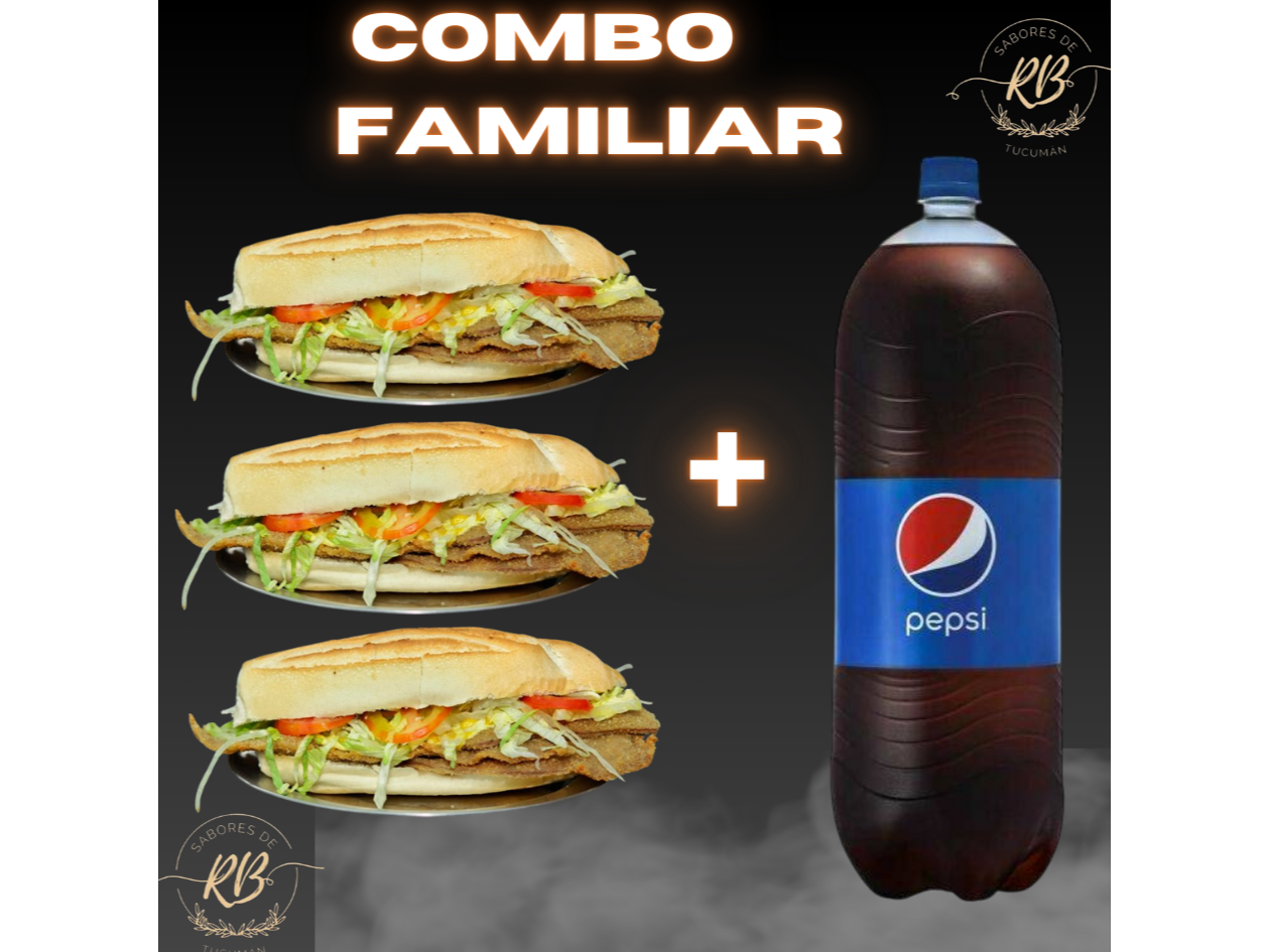 COMBO FAMILIAR!! 3 MILAS + PEPSI 3L