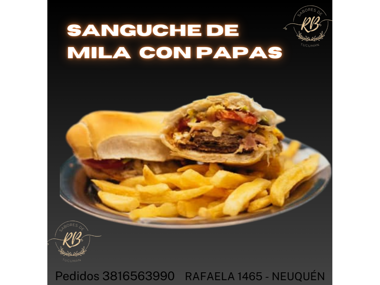 SANDWICH DE MILA CON PAPAS