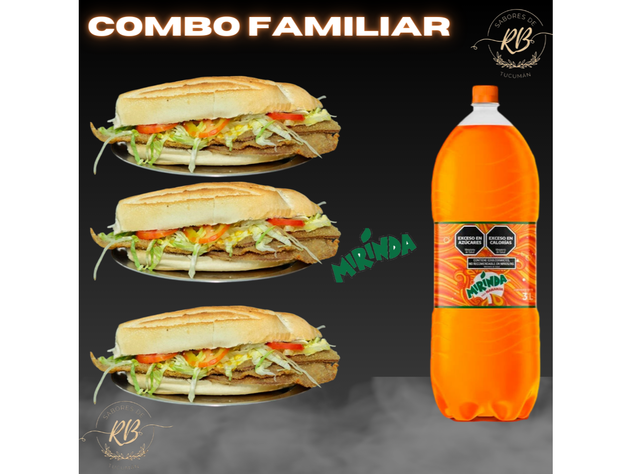 COMBO FAMILIAR!! 3 MILAS + Mirinda 🍊 3L