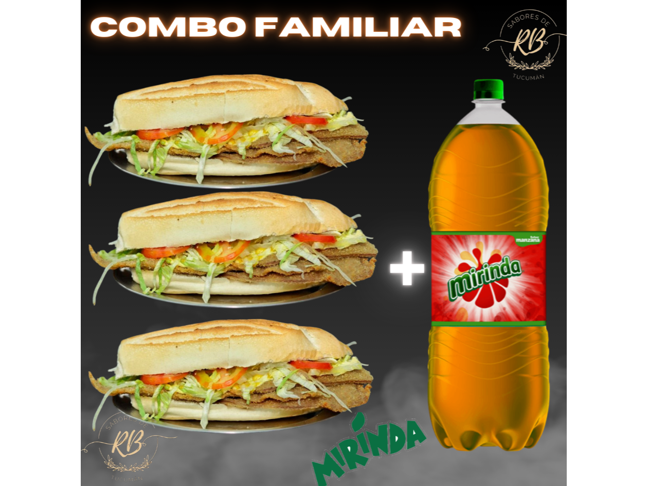COMBO FAMILIAR!! 3 MILAS + MIRINDA 3 L