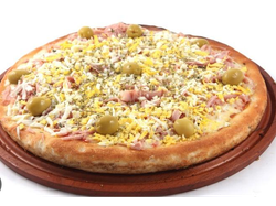 Pizza Especial de Jamon, queso mozza y huevo!