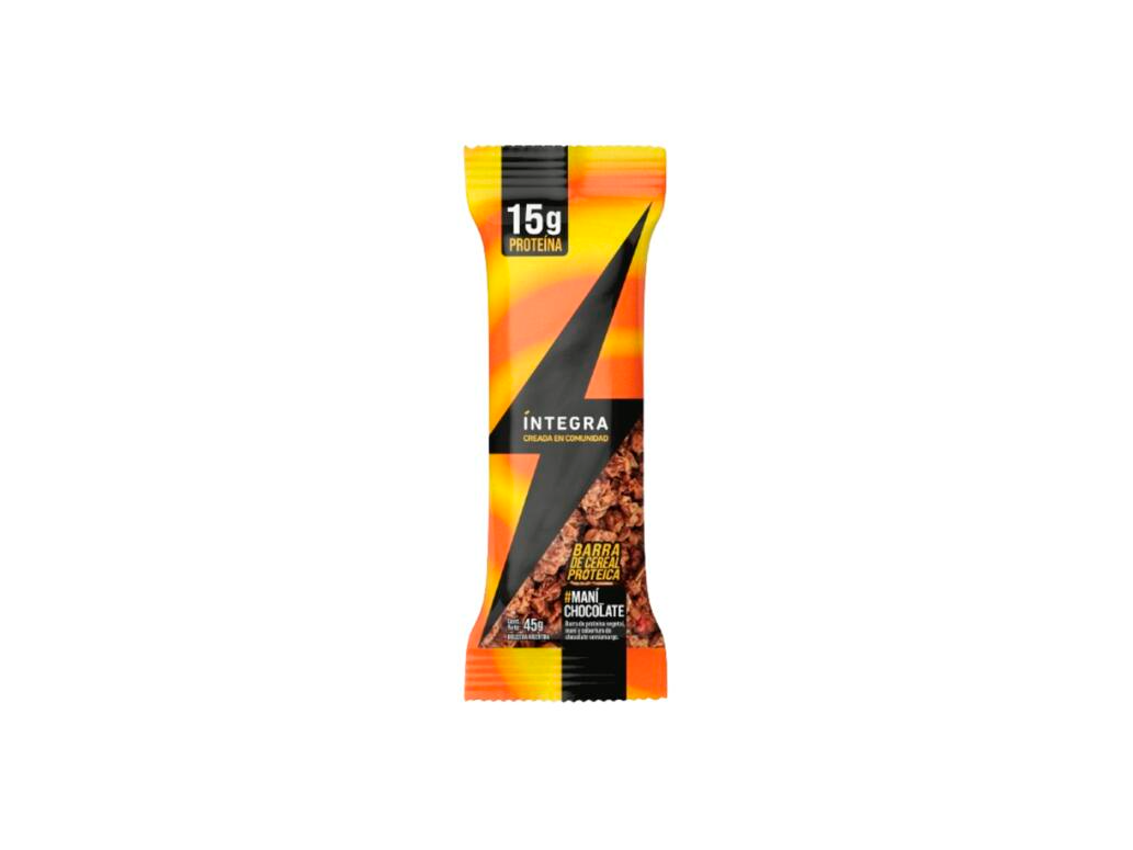 Barra de Cereal Proteica Mani Chocolate x 45g - lNTEGRA -