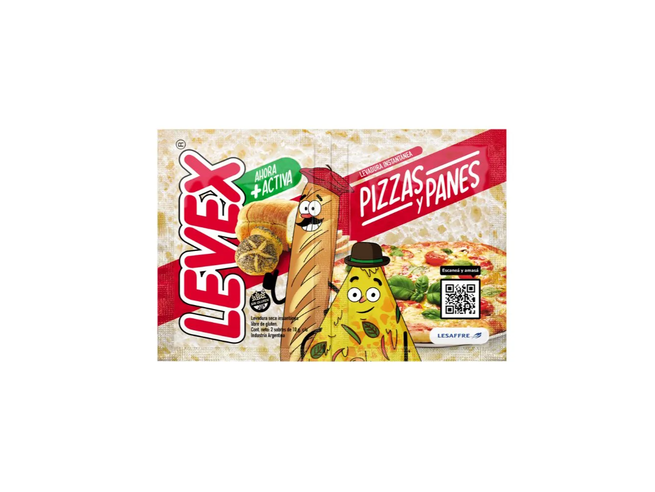 Levadura seca en Polvo - LEVEX - 2 sobres x 10gs -