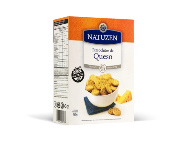 Bizcochitos de queso x 180gs - sin gluten - NATUZEN -