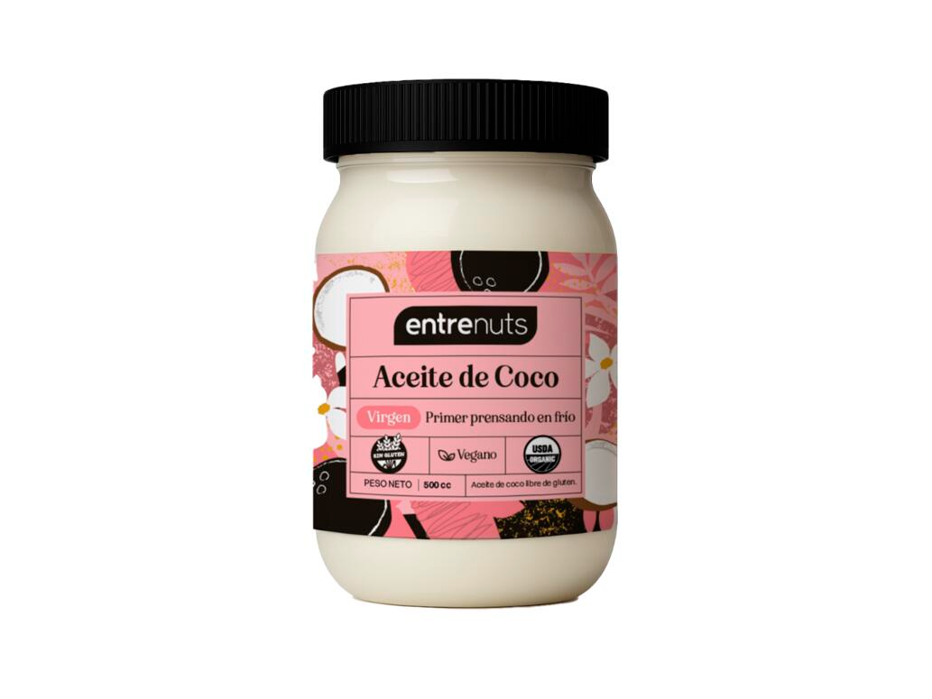 Aceite de Coco Virgen Entrenuts (sin gluten / sin tacc)
