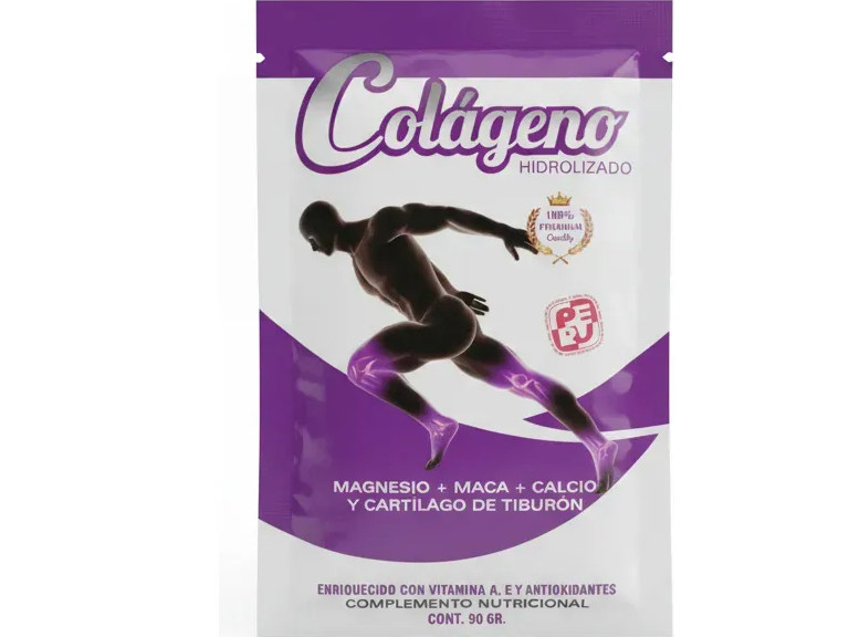 Colágeno hidrolizado+Maca+calcio+Cartílago de Tiburón 1Paq. X 90gs