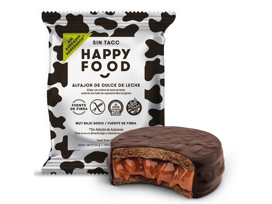 Alfajor de Dulce de Leche Sin Azucar x 50g - HAPPY FOOD -