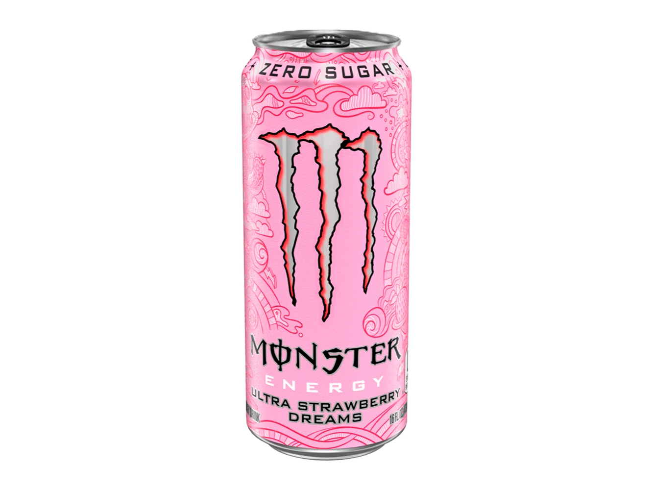 Energético Monster Sem Açucar Ultra Strawberry Lata 16Oz 473Ml