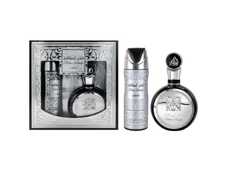 Kit Perfume Lattafa Fakhar Edp 100ML + Spray Corporal 200ML - Masculino