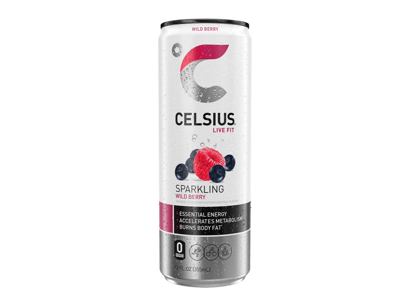 Energético Celsius Sem Açucar Frutas Vermelhas Lata 355Ml