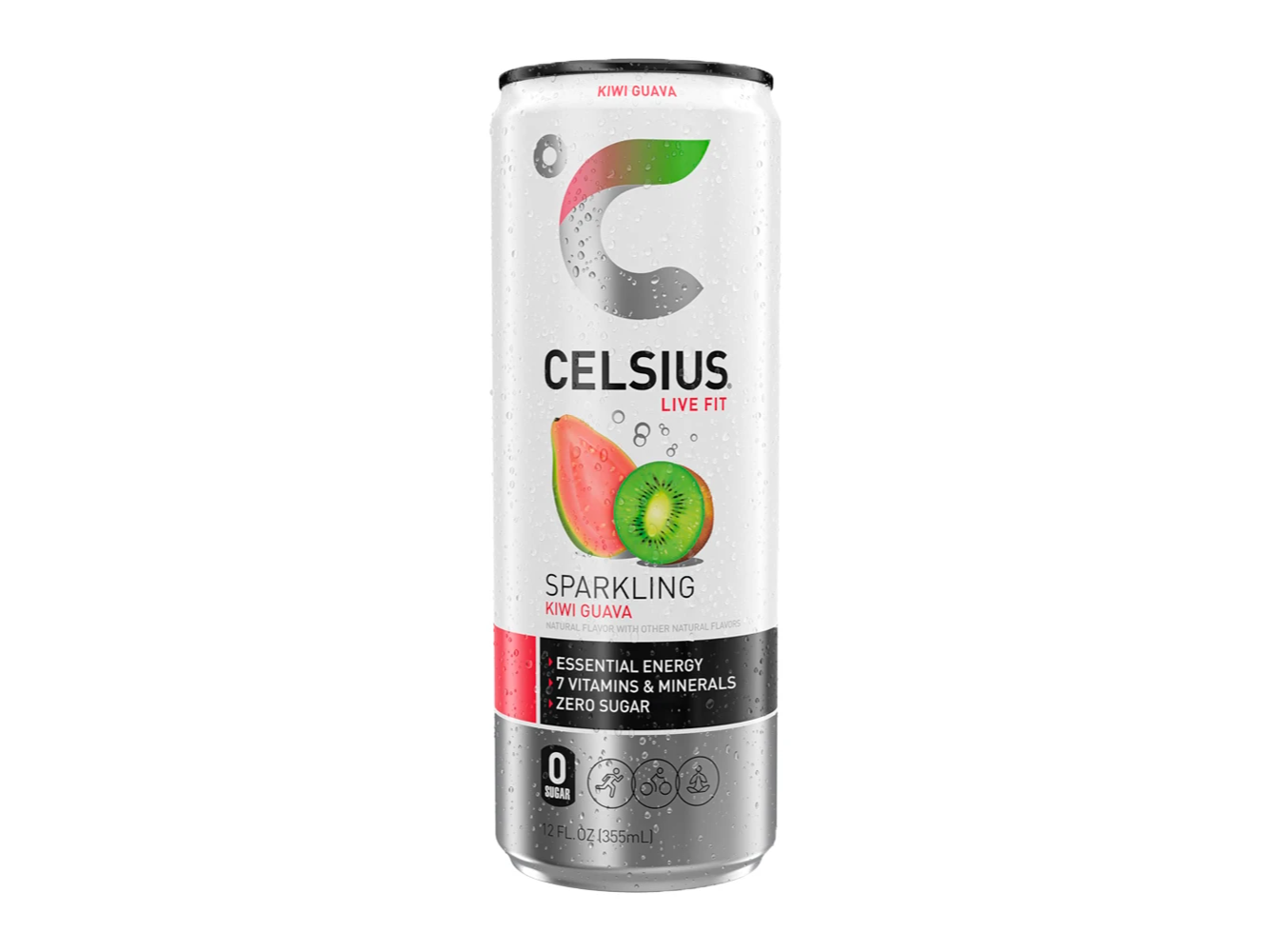 Energético Celsius Sem Açucar Kiwi e Goiaba Lata 355Ml