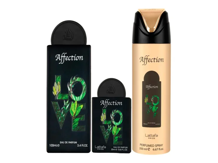 Kit Lattafa Pride Affection - 3 Em 1 - Perfume Edp 100ML + Perfume Edp 20ML+ Desodorante 200ML