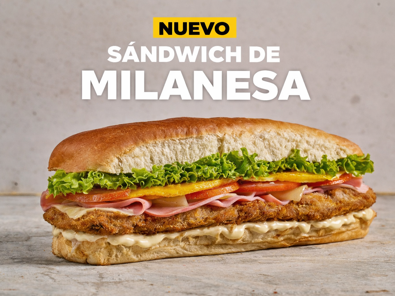 Sandwich de milanesa carne Grande 27