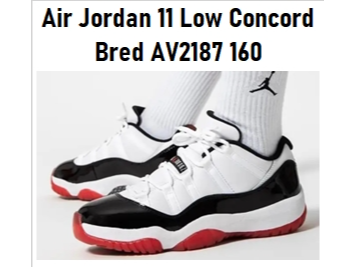Air Jordan 11 Low Concord Bred AV2187 160