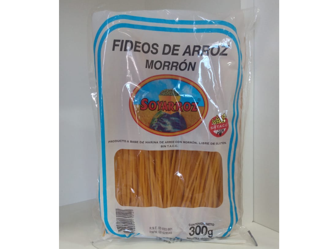 FIDEOS DE MORRON X 300 gr. SOYARROZ