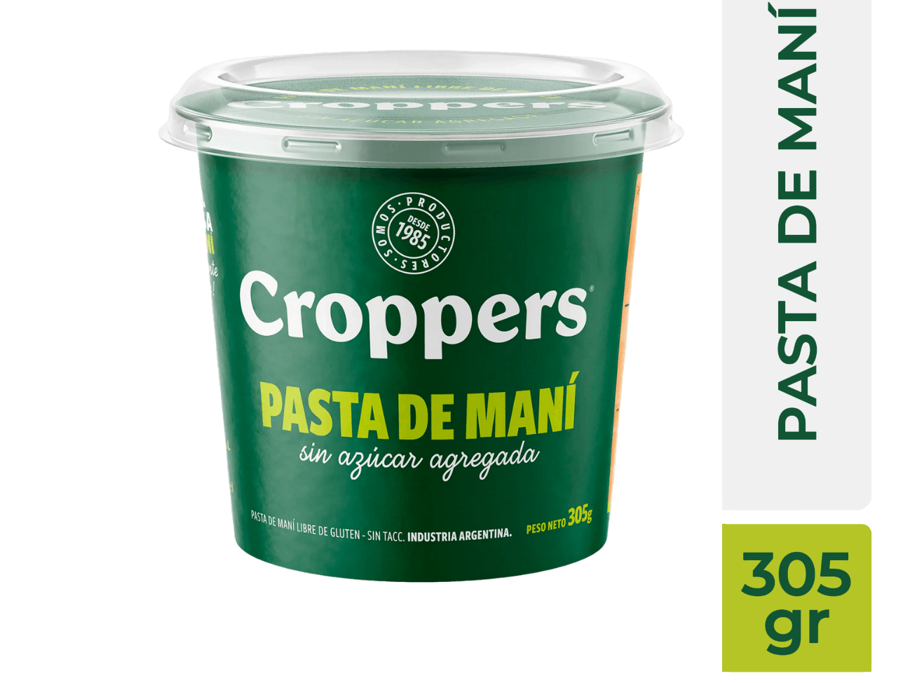 PASTA DE MANI CROPPERS X 305 GRS
