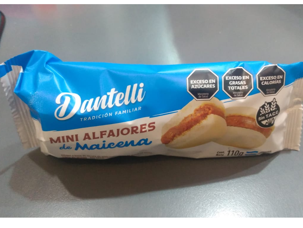 ALFAJORCITOS DE MAICENA DANTELLI X 110 GR