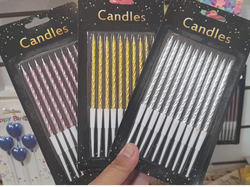 VELAS TORNEADAS X 10 UNID.