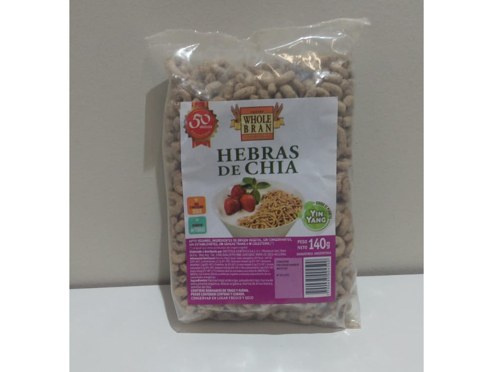 HEBRAS DE CHIA X 140 GR. WHOLES BRAN