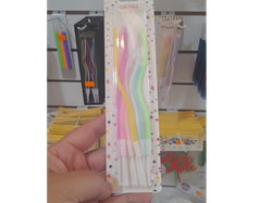 VELAS COLORES PASTELES X 6 UNID.