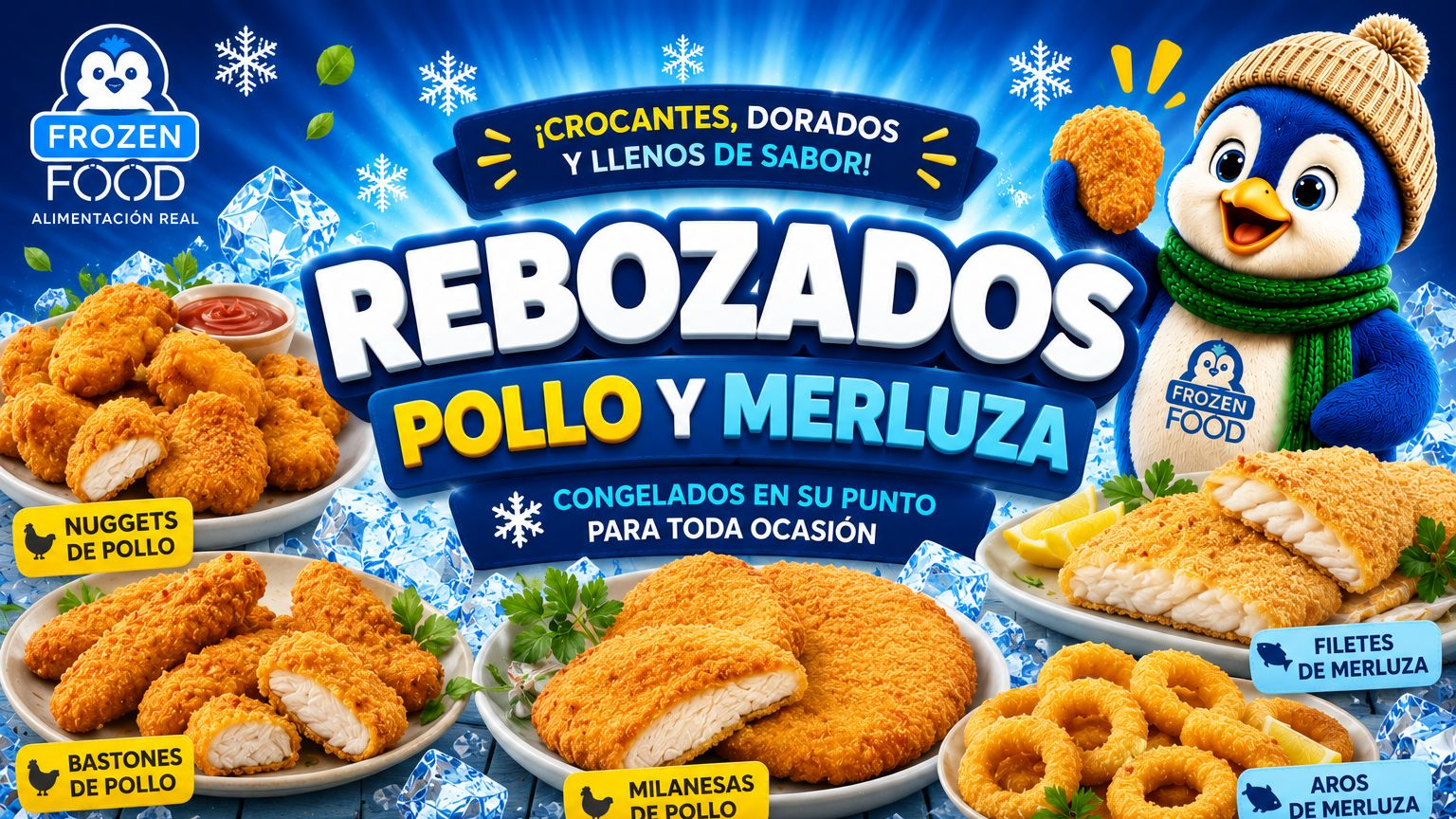 REBOZADOS Pollo y Merluza