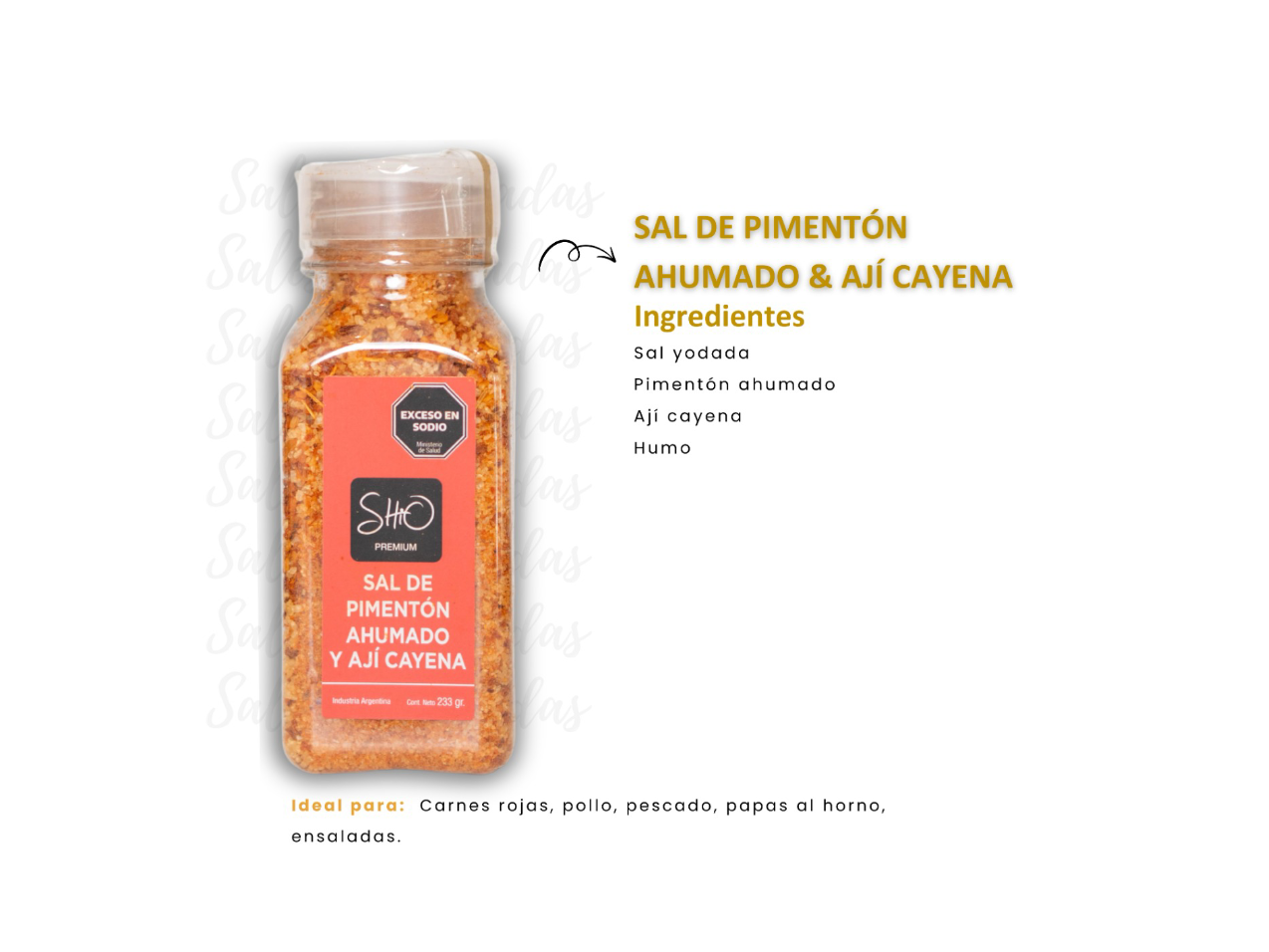 SAL DE PIMENTÓN AHUMADO Y AJÍ CAYENA