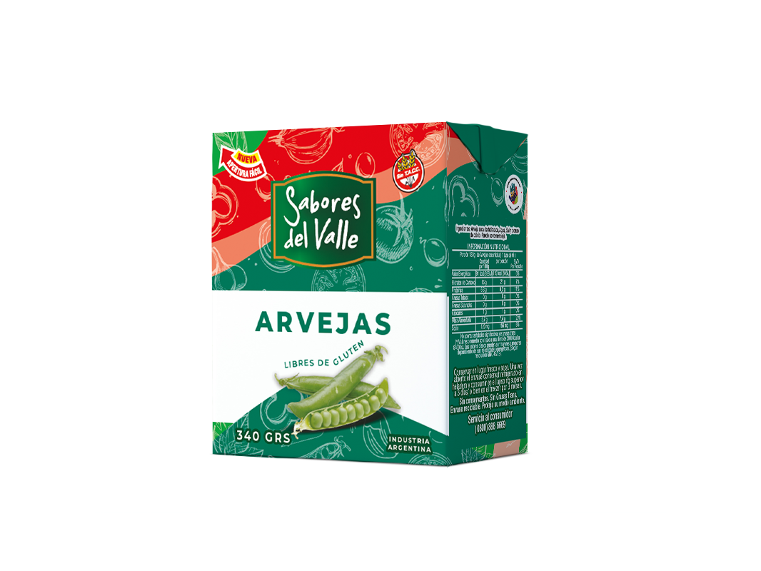 Arvejas Tetra Recart 340 grs.