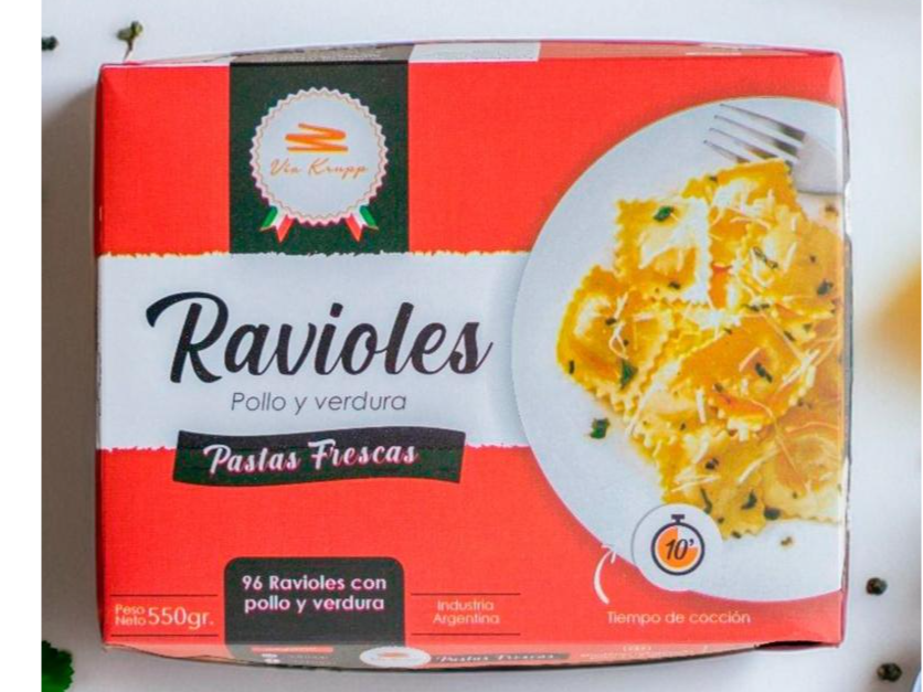 Ravioles de Pollo y Verdura VIA KRUPP x 96 uni