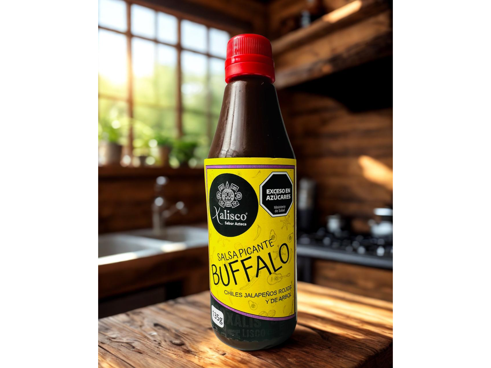 BUFFALO jalapeños rojos y árbol 135 g.