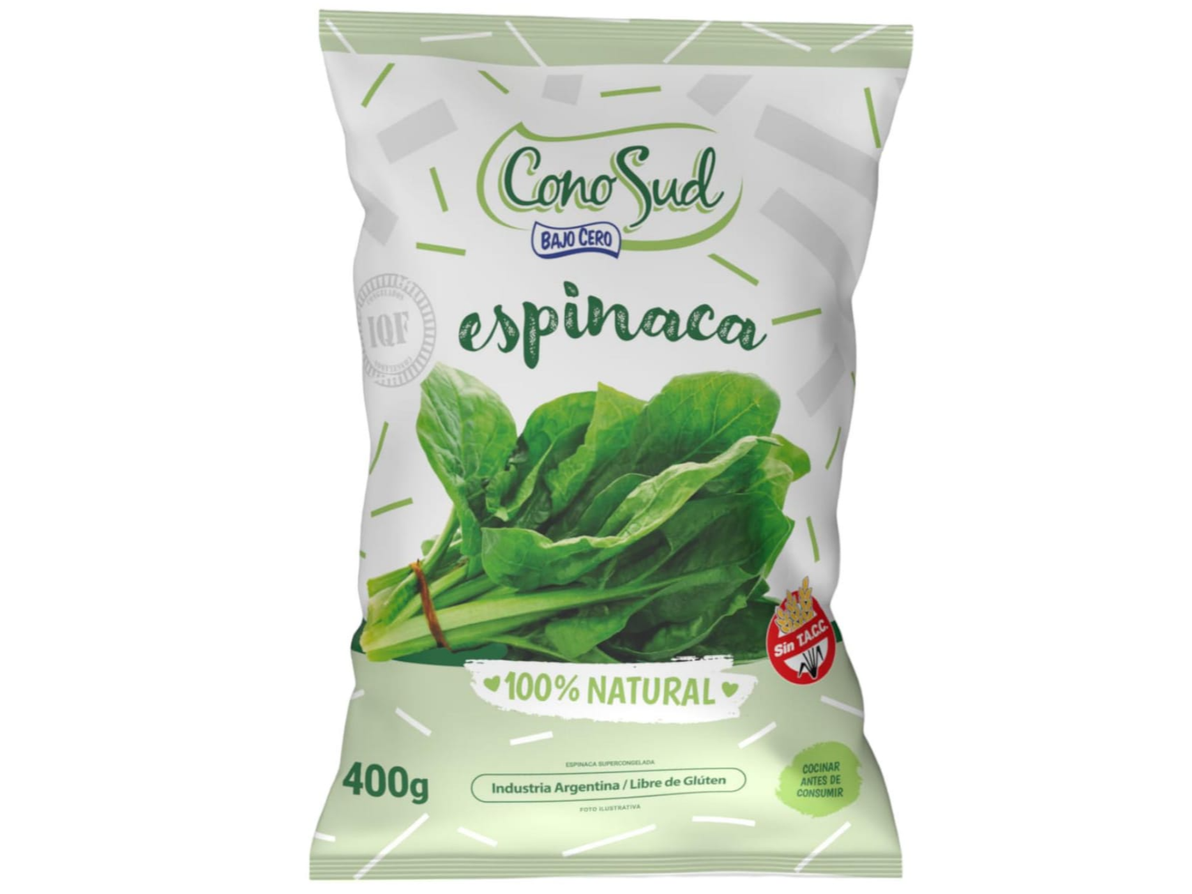 Espinaca IQF bolsa 400grs