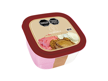 Balde x 3 lts Chantilly, d. de leche y frutilla