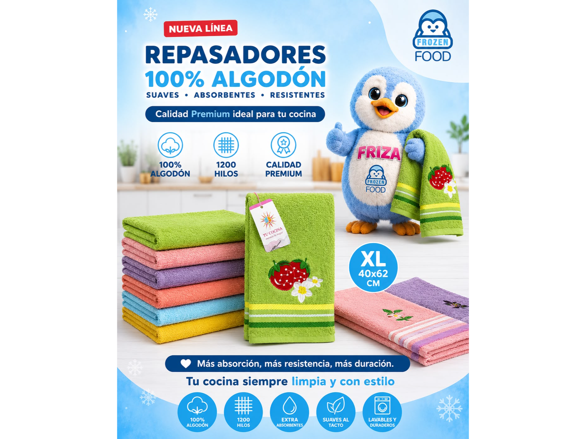 Repasador XL 100% Algodón Premium
