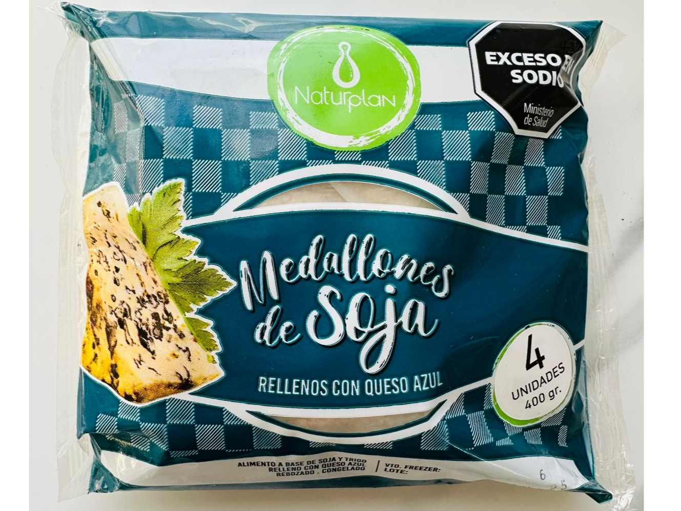Milas de Soja rellenas con Queso Azul x 4 uni
