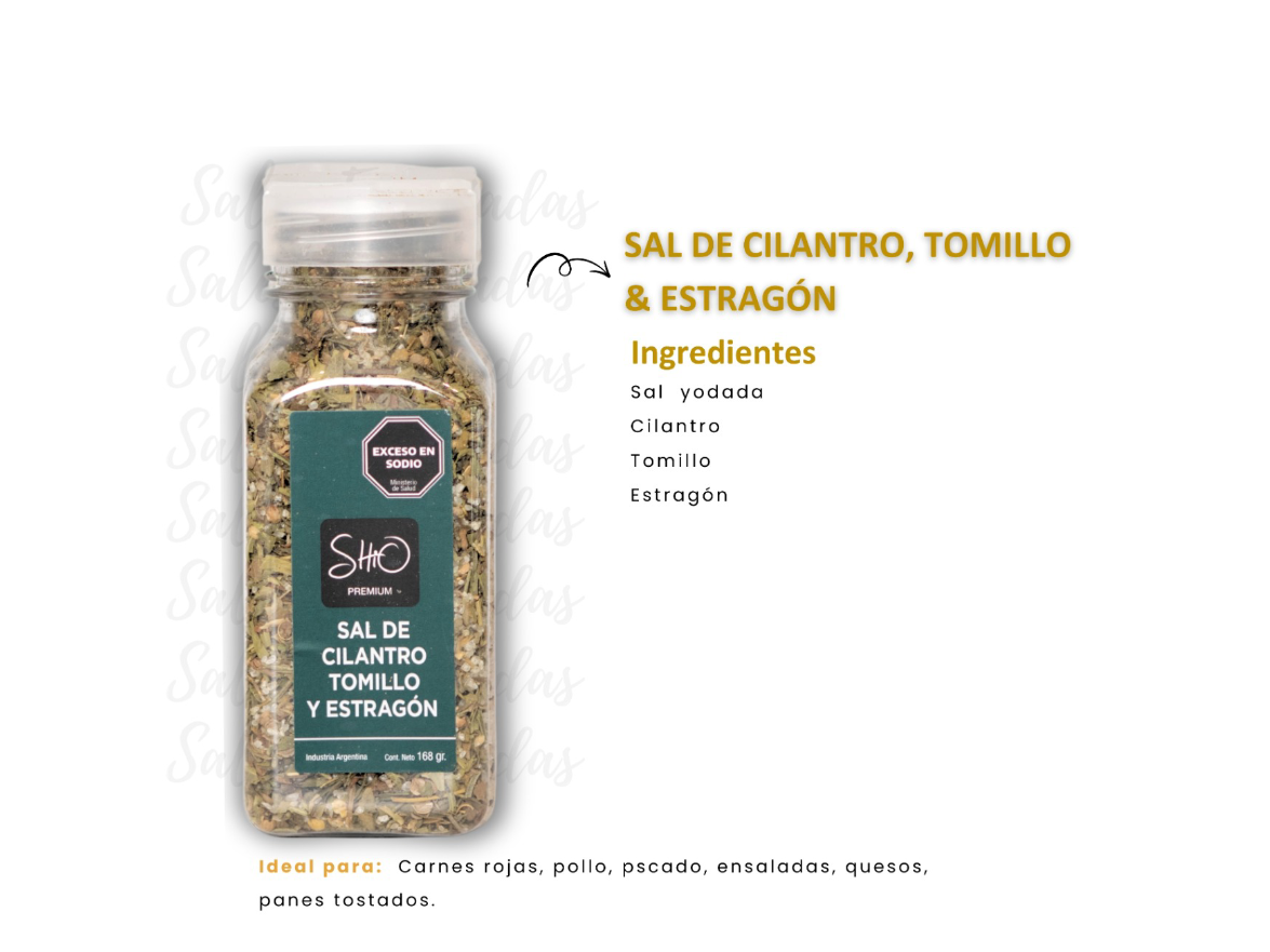 SAL DE CILANTRO TOMILLO Y ESTRAGÓN