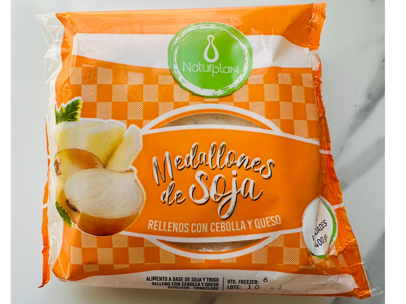 Milas de Soja rellenas con Cebolla y Queso x 4 uni