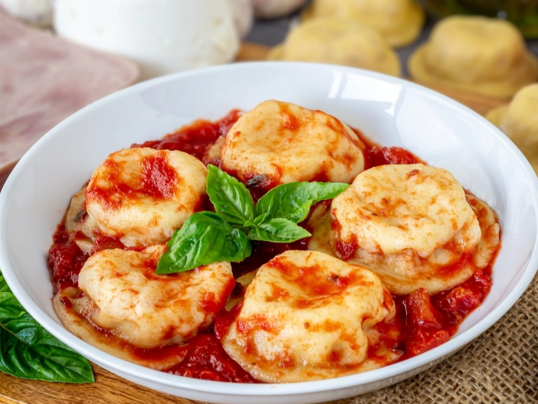 SORRENTINOS DE CALABAZA, CEBOLLA Y MOZZARELA