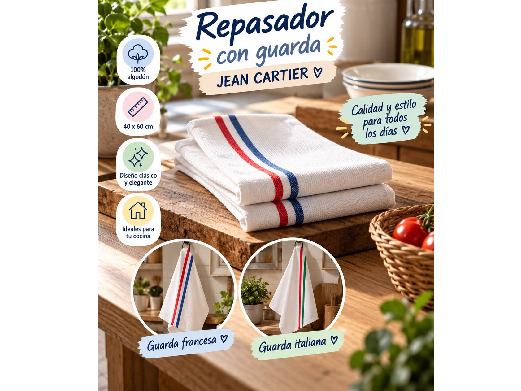 Repasador con guarda JEAN CARTIER