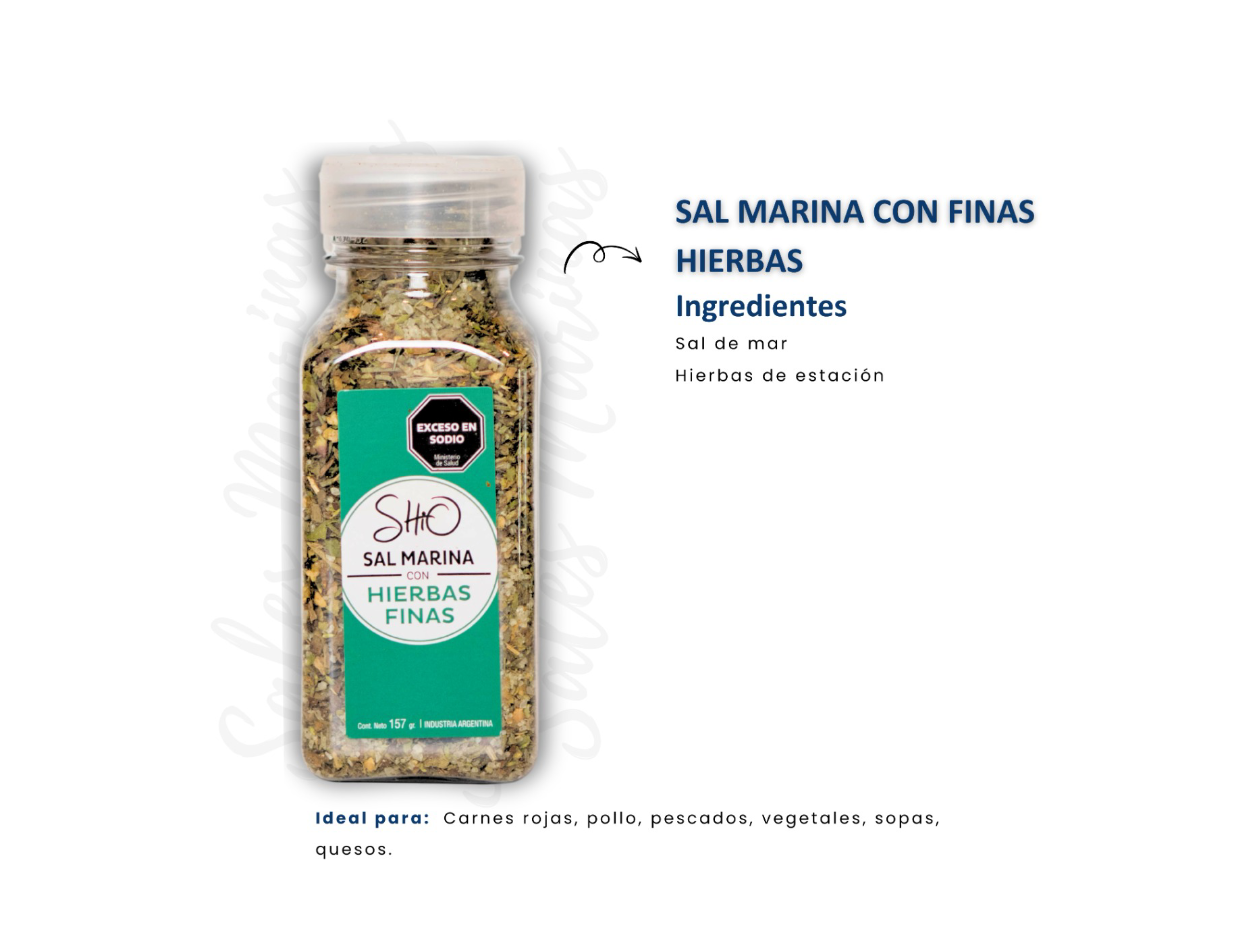 SAL MARINA CON FINAS HIERBAS