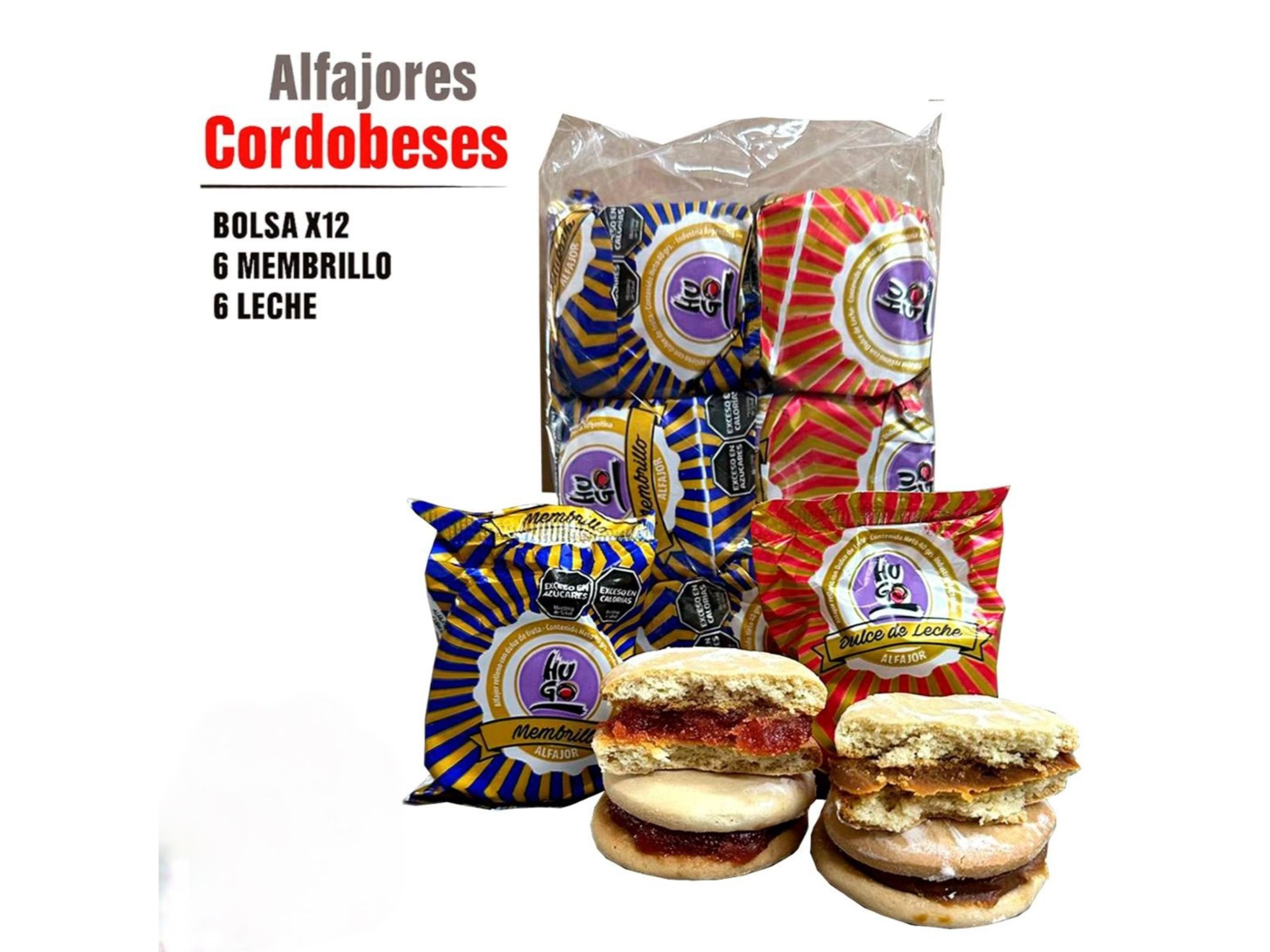 Alfajores Cordobeses x 12 uni Surtidos